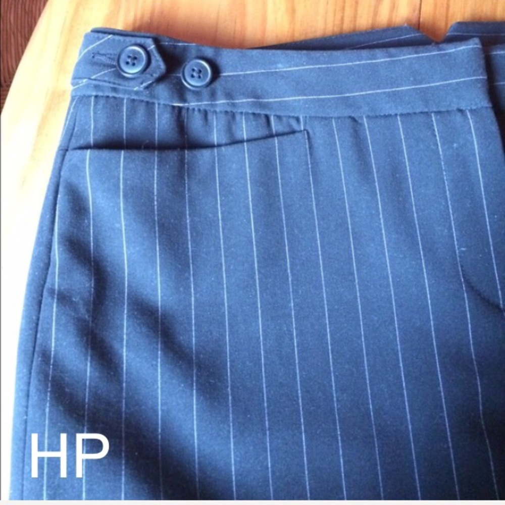 Norma Kamali Pinstripe Pencil Skirt - Picture 1 of 3